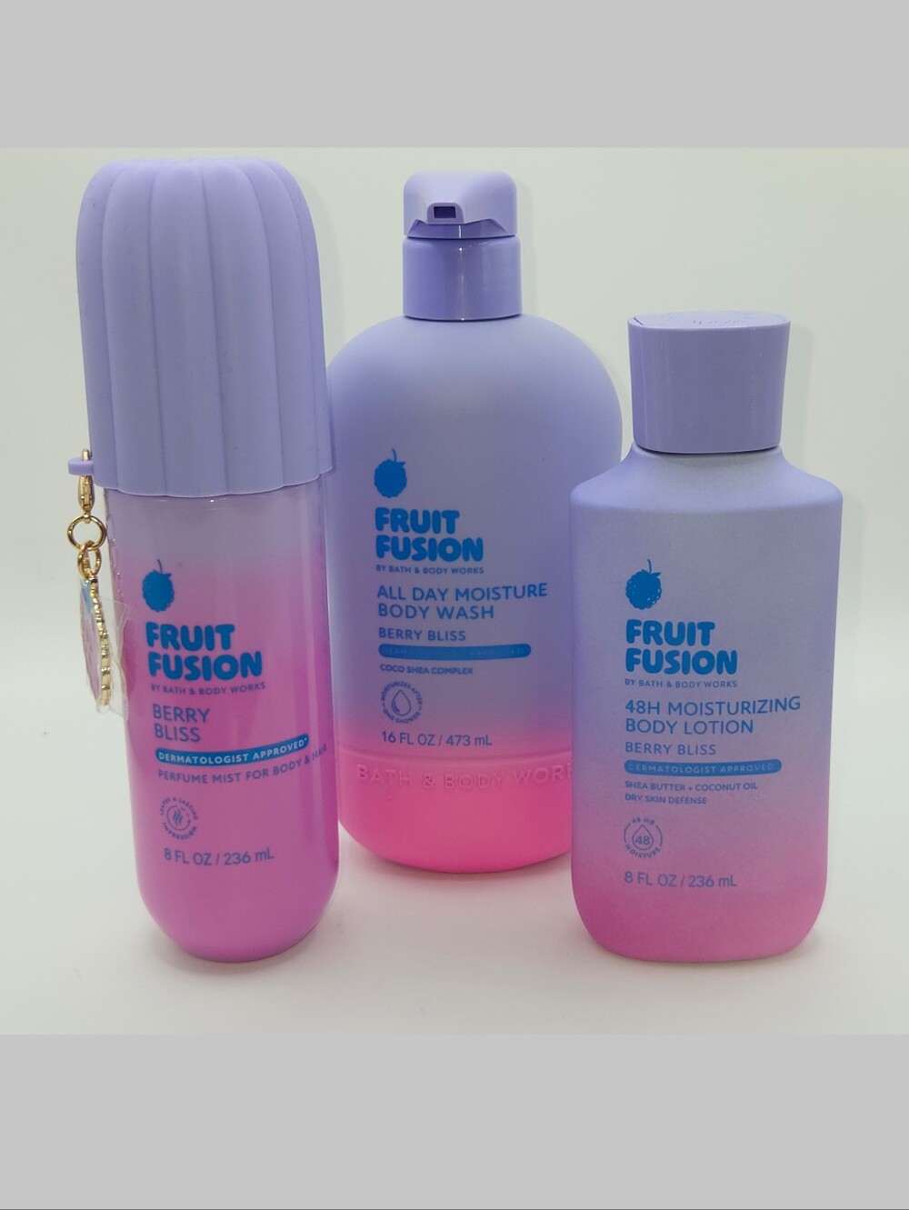 Bath & Body Works Fruit Fusion Berry Bliss Body Care Bundle New!!
